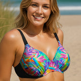 Neon Palm Fullcup Bikini Top
